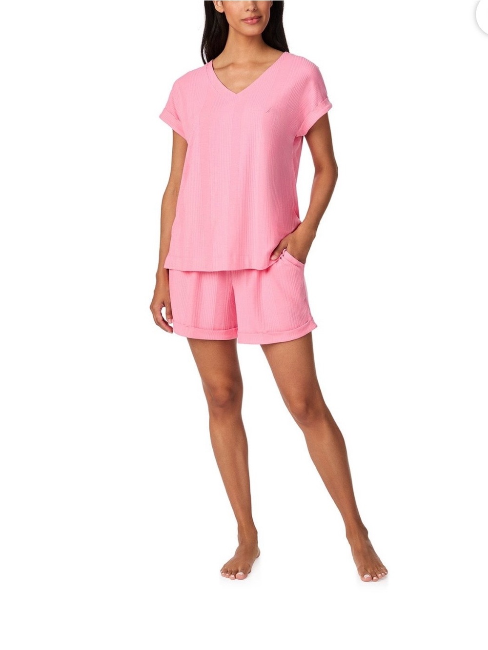 Nautica 2-Piece Short Sleeve Top and Short PJ Set